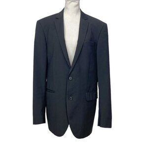 TIGER OF SWEDEN MEN'S BLACK WOOL BLEND NEW BATES NOTCH LAPEL BLAZER - 50 (M / L)